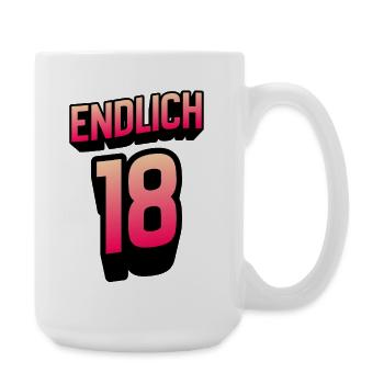 Endlich 18 Gradient Neon - Große Tasse 440 ml - Weiß - Rechts
