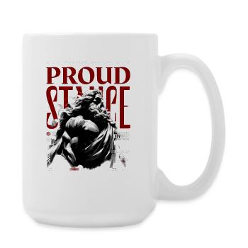 Proud style: Powerful silhouette - Large Mug 440 ml - white - Right