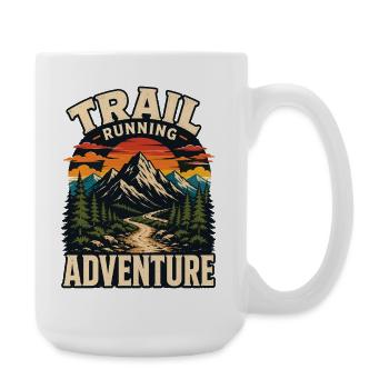 Trailrunning-Abenteuer - Große Tasse 440 ml - Weiß - Rechts