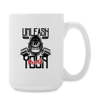 Power Lettering 2026 Vintage Animal Sporty - Large Mug 440 ml - white - Right