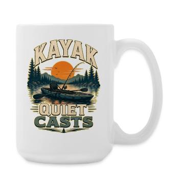 KAYAK QUIET CASTS Fishing - Large Mug 440 ml - white - Right