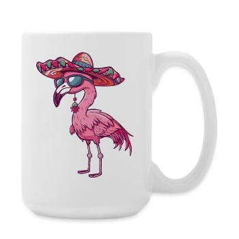 Sombrero comique Flamingo - Grande tasse 440 ml - blanc - Droite