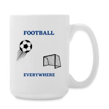 Fußball überall - Große Tasse 440 ml - Weiß - Rechts