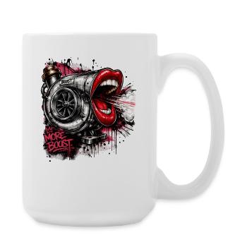 Turbo Boost Streetwear - Große Tasse 440 ml - Weiß - Rechts