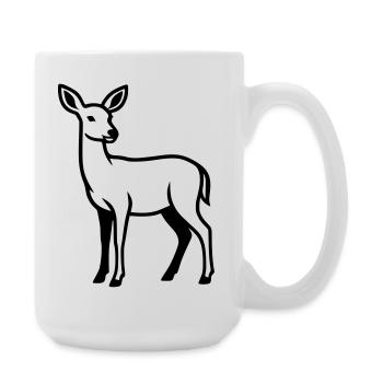 Deer Silhouette Hunter Hunting Club Forester Forest - Large Mug 440 ml - white - Right