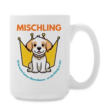 Mischling Design 5 - Große Tasse 440 ml - Weiß - Rechts