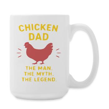 Papa poulet – Mythe de la légende - Grande tasse 440 ml - blanc - Droite