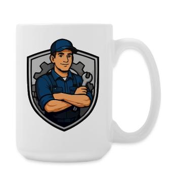 Mechanic Shield Motif - Large Mug 440 ml - white - Right