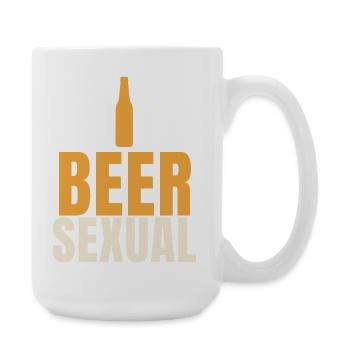 Bière sexy bière drôle de bière qui dit amateur de bière - Grande tasse 440 ml - blanc - Droite