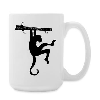 Affe - Große Tasse 440 ml - Weiß - Rechts