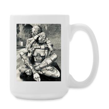 Duo body geometry - Large Mug 440 ml - white - Right