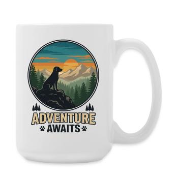 Randonnée - Aventure en plein air - L’aventure attend - Grande tasse 440 ml - blanc - Droite