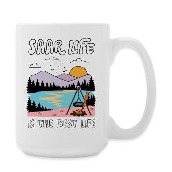 Sarre - La vie en Sarre est la meilleure vie - Grande tasse 440 ml - blanc - Droite
