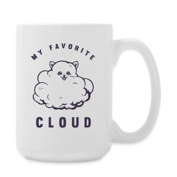 Mon nuage préféré - Poméranian - Grande tasse 440 ml - blanc - Droite