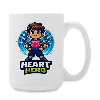 Heroine or heroine of all hearts - Large Mug 440 ml - white - Right