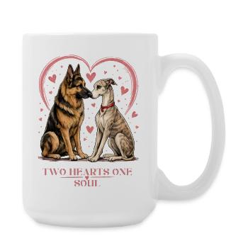 Deux Cœurs, Une Âme - Grande tasse 440 ml - blanc - Droite