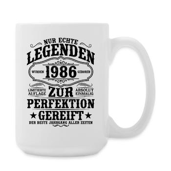 1986 Jahrgang Vintage Geburtstag Geschenk Retro - Große Tasse 440 ml - Weiß - Rechts