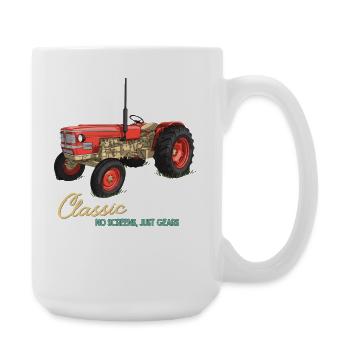 Tracteur classique : Just Gears - Grande tasse 440 ml - blanc - Droite