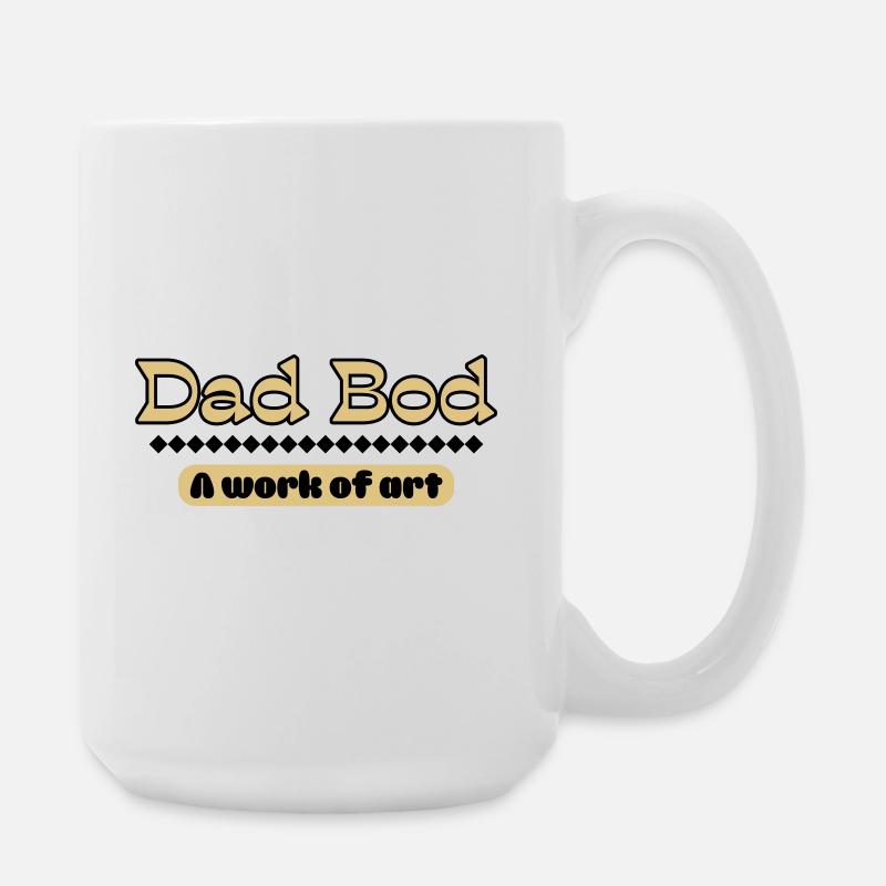 Dad Bod – Kunstvolles Statement für Väter - Große Tasse 440 ml - Weiß