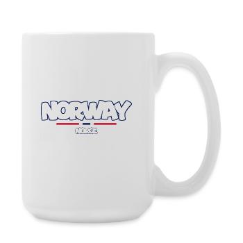 Norvège - Norvège - Norvège - Drapeau - Scandinavie - Grande tasse 440 ml - blanc - Droite