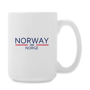 Norvège - Norvège - Norvège - Drapeau - Scandinavie - Grande tasse 440 ml - blanc - Droite