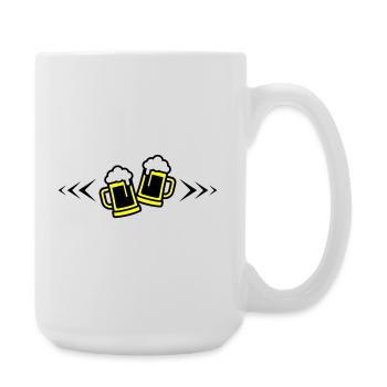 Beer Toast Symbol Beer Mug - Large Mug 440 ml - white - Right