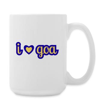 J’adore le design du cœur de Goa - Grande tasse 440 ml - blanc - Droite