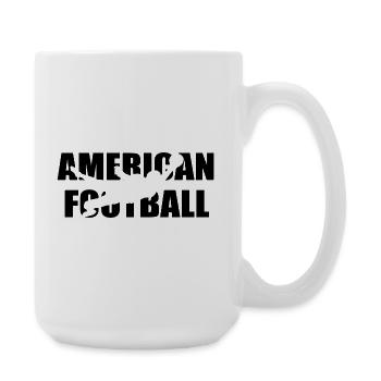 Design classique du football américain – Power & Tea - Grande tasse 440 ml - blanc - Droite