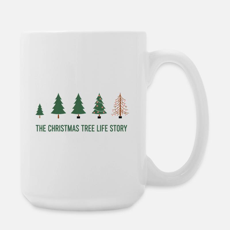 Weihnachtsbaum Evolution – Lustiges Xmas Design - Große Tasse 440 ml - Weiß