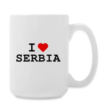 Ich liebe Serbien - J’aime la Serbie - Grande tasse 440 ml - blanc - Droite