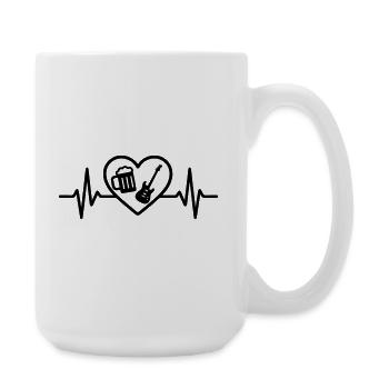 Bière Heart Rock - Grande tasse 440 ml - blanc - Droite