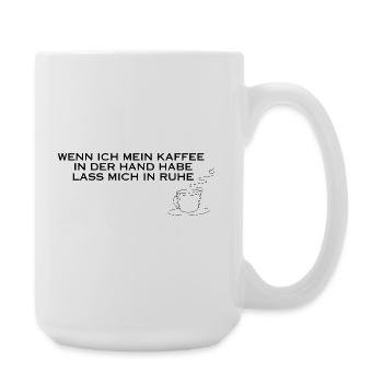 Café à la main - Grande tasse 440 ml - blanc - Droite