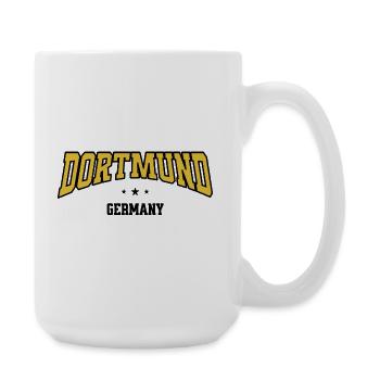 Dortmund Curved Schrift Design - Große Tasse 440 ml - Weiß - Rechts