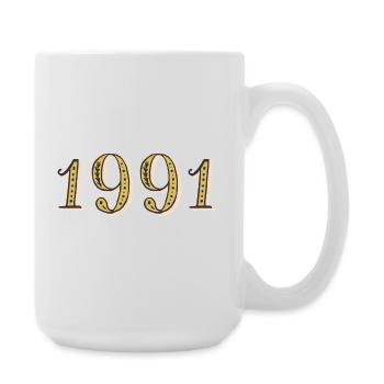 Geburtstagsgeschenk 1991 Vintage 1991 - Große Tasse 440 ml - Weiß - Rechts