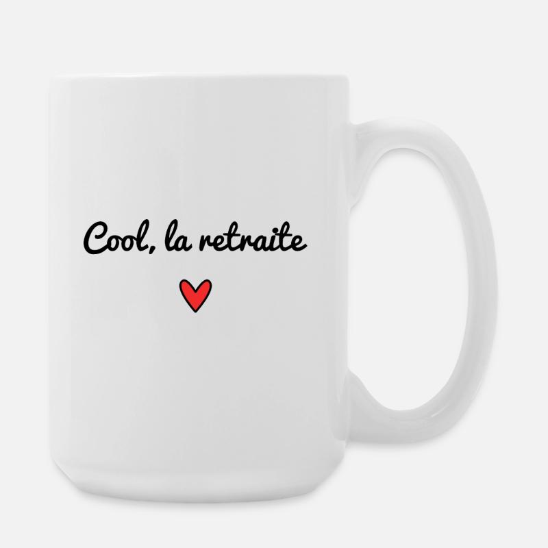 RETRAITE. RETRAITE. RETRAITEE. RETRAITE - Grande tasse 440 ml - blanc