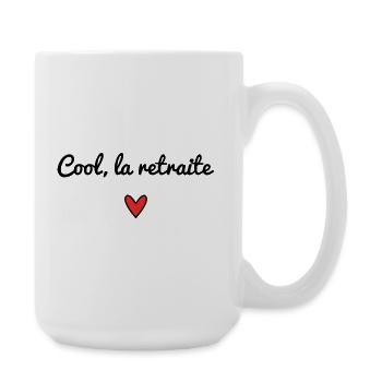 RENTE. PENSIONIERT. HERZ. FROHEN RUHESTAND - Große Tasse 440 ml - Weiß - Rechts