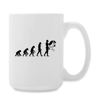 EVOLUTION HOBBYHORSING! STECKENPFERD LIEBE - Große Tasse 440 ml - Weiß - Rechts