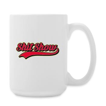 Shit Show Retro Style Logo - Large Mug 440 ml - white - Right