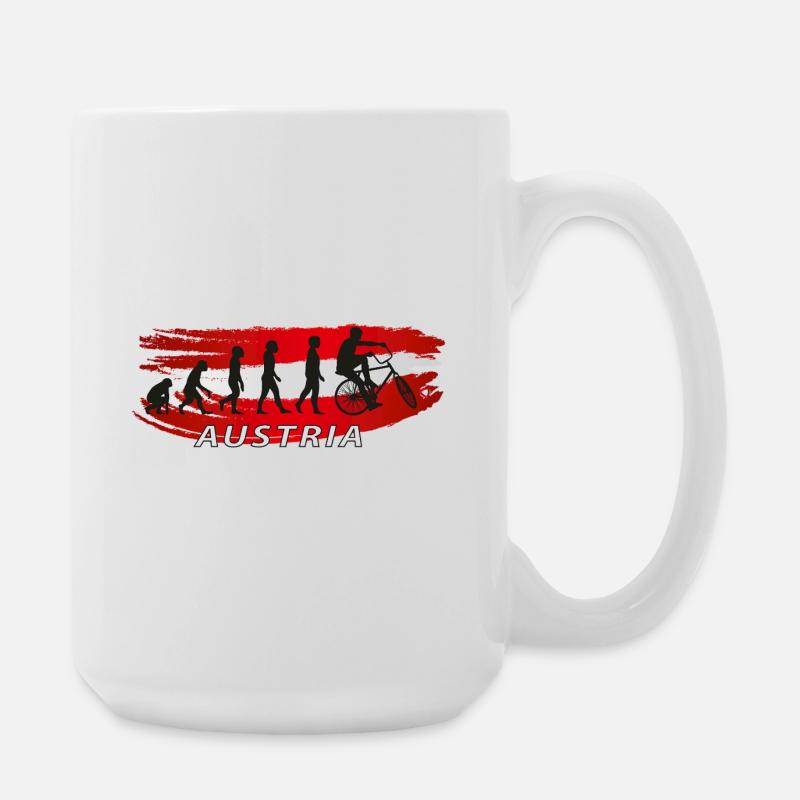 Austria Evolution Fahrradreise - Große Tasse 440 ml - Weiß