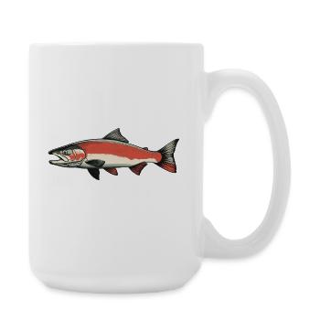 Lachse Lachs - Große Tasse 440 ml - Weiß - Rechts