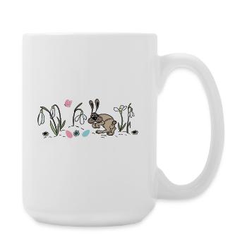 Easter Bunny in Spring - Large Mug 440 ml - white - Right