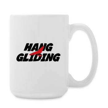 Intensive rote Drachenfliegergrafik - Große Tasse 440 ml - Weiß - Rechts