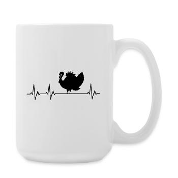 Turkey - Turkey - Thanksgiving - Large Mug 440 ml - white - Right