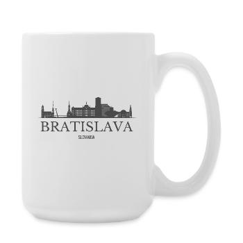 Bratislava Slovakia, Bratislava skyline - Large Mug 440 ml - white - Right