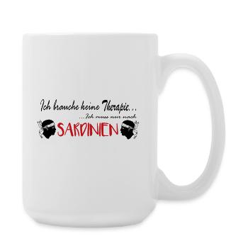Sardinien, ich brauch keine Therapie - Große Tasse 440 ml - Weiß - Rechts