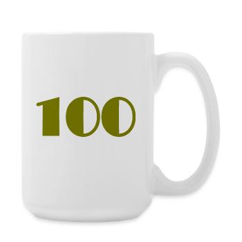 100. 100 ANS. 100e ANNIVERSAIRE. ANNIVERSAIRE 100  - Grande tasse 440 ml - blanc - Droite