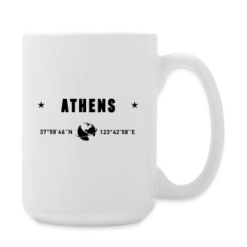 Athens Greece Coordinates Planet Earth - Large Mug 440 ml - white - Right