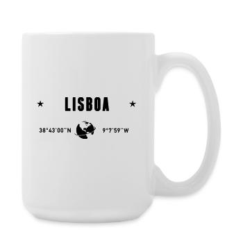 Lisboa Portugal Coordinates Planet Earth - Large Mug 440 ml - white - Right
