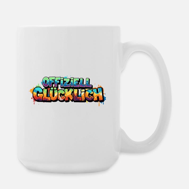 Offiziell Glücklich Version 2 - Große Tasse 440 ml - Weiß