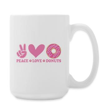 Beignets Paix et Amour - Grande tasse 440 ml - blanc - Droite